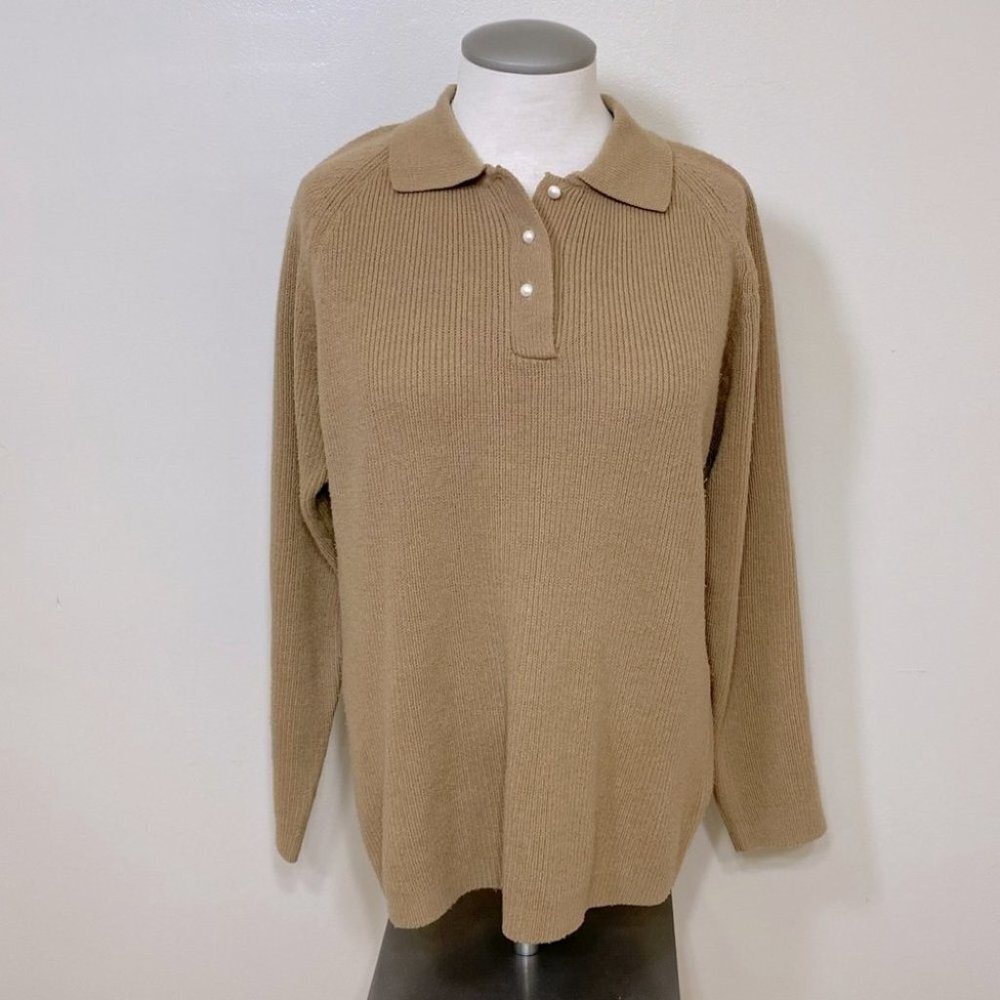 Vintage Traditions  long Sleeve Tan Sweater M - Picture 8 of 8